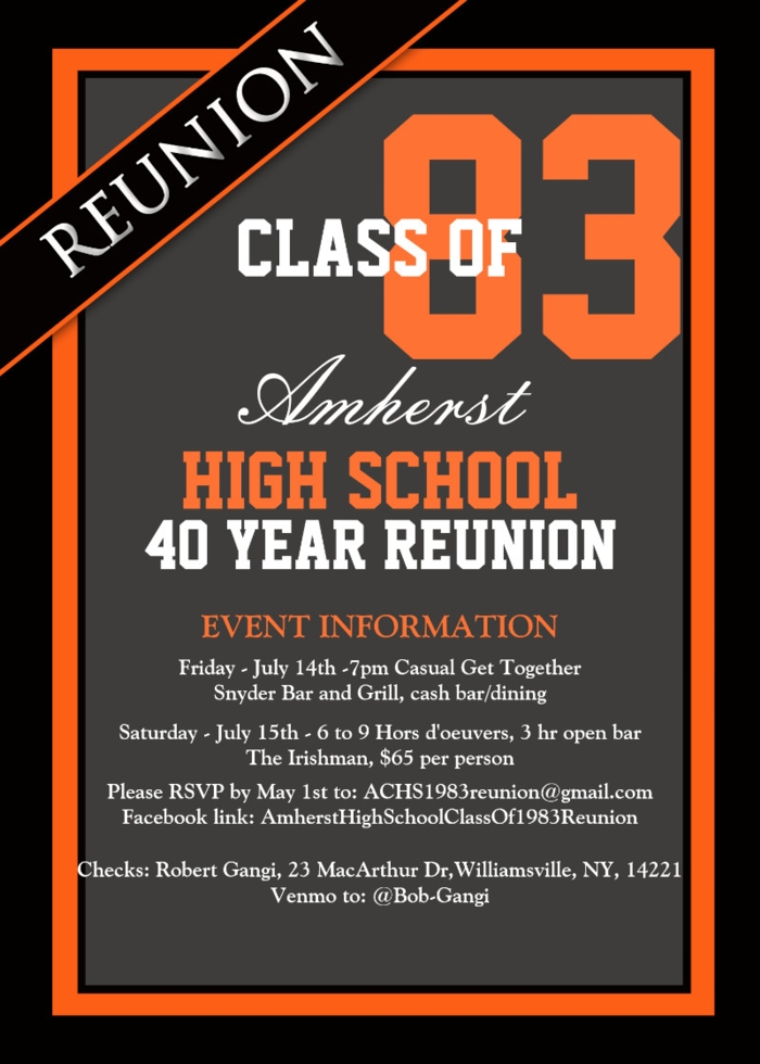 Class Reunions Amherst Central High School